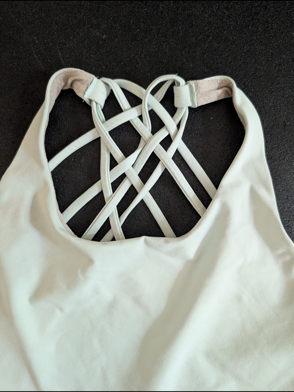 lululemon athletica Mint Green Strappy High-Neck Sports Bra Size L - Picture 2 of 4